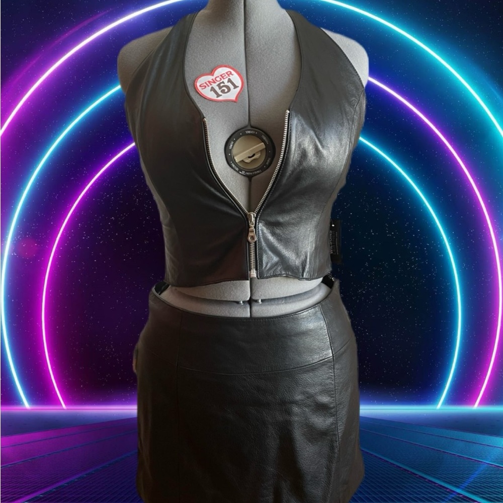 Wilson’s Leather Skirt and Halter Top